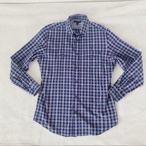 Men’s Banana Republic Blue Plaid Button Down